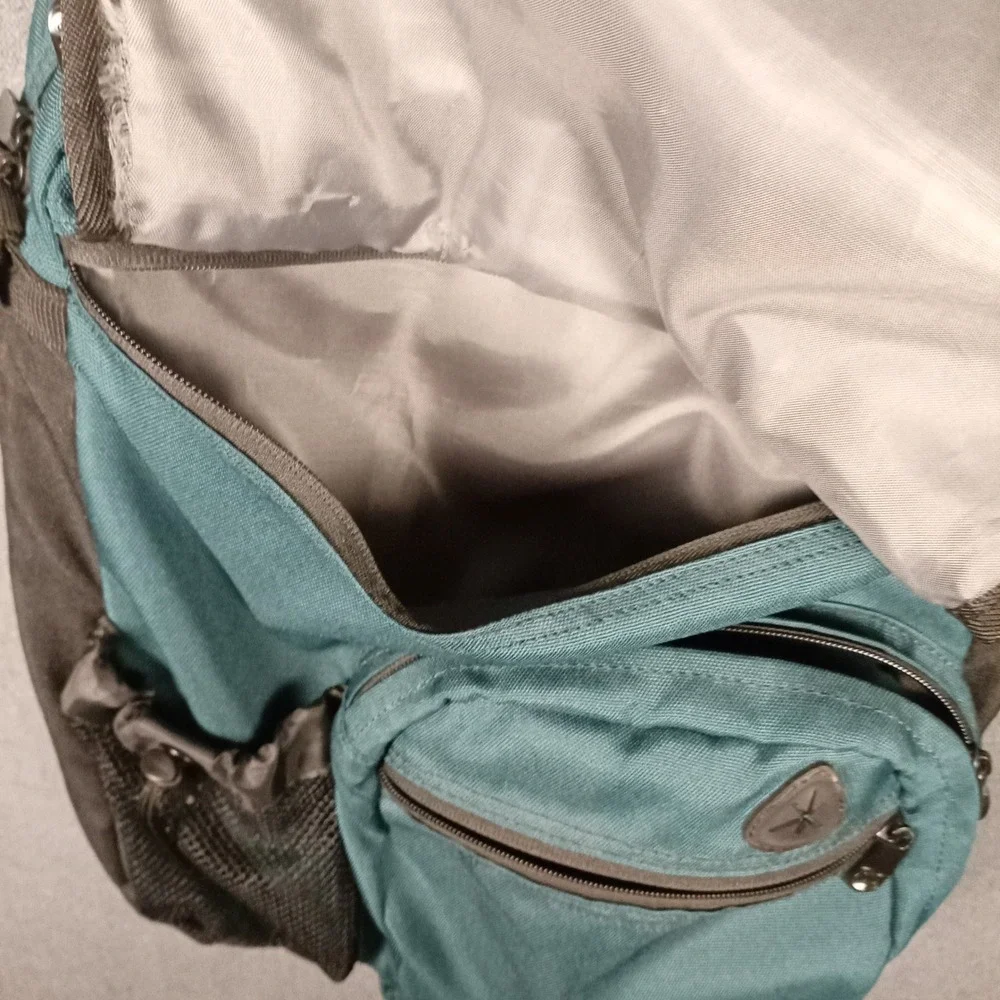 Rick Steves Civita Day Pack Teal Charcoal Travel Backpack Tablet Sleeve Light